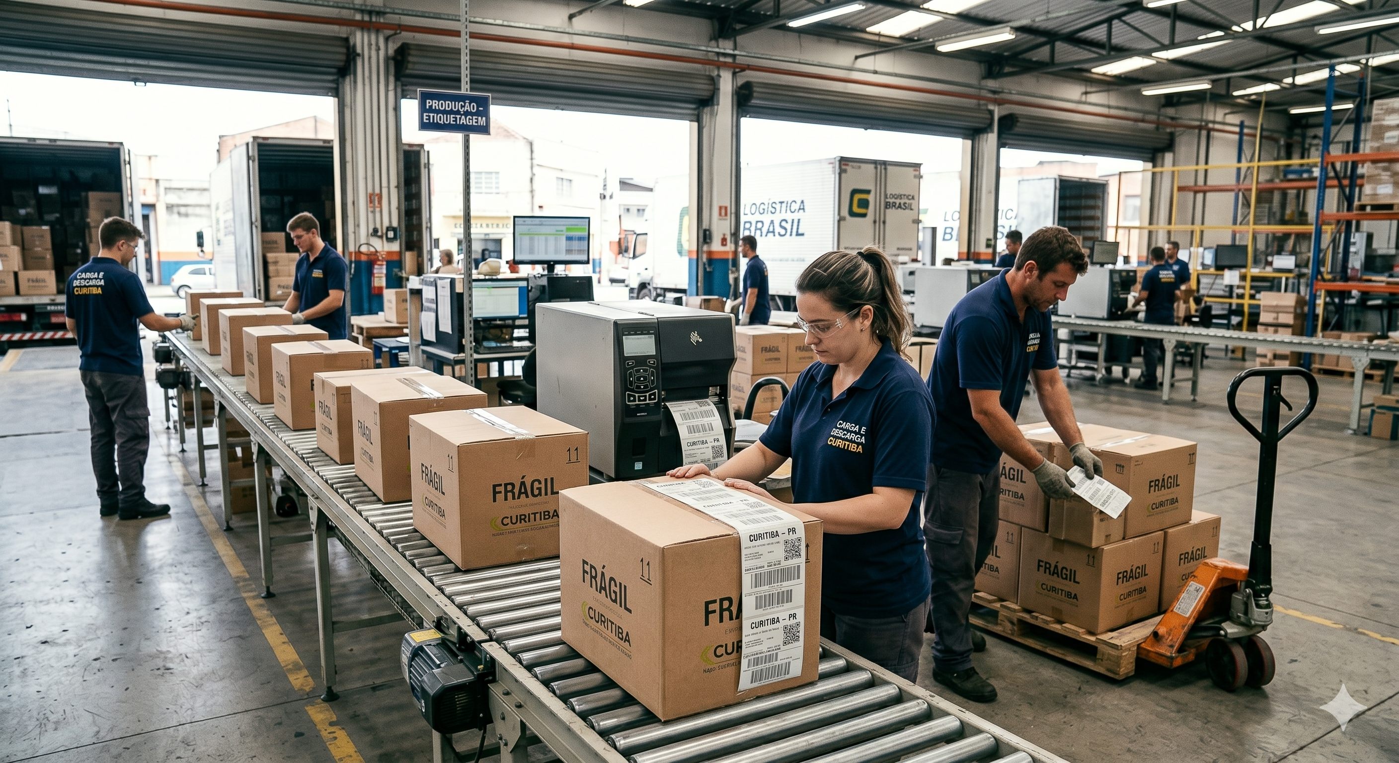 Separação de produtos em operação logística