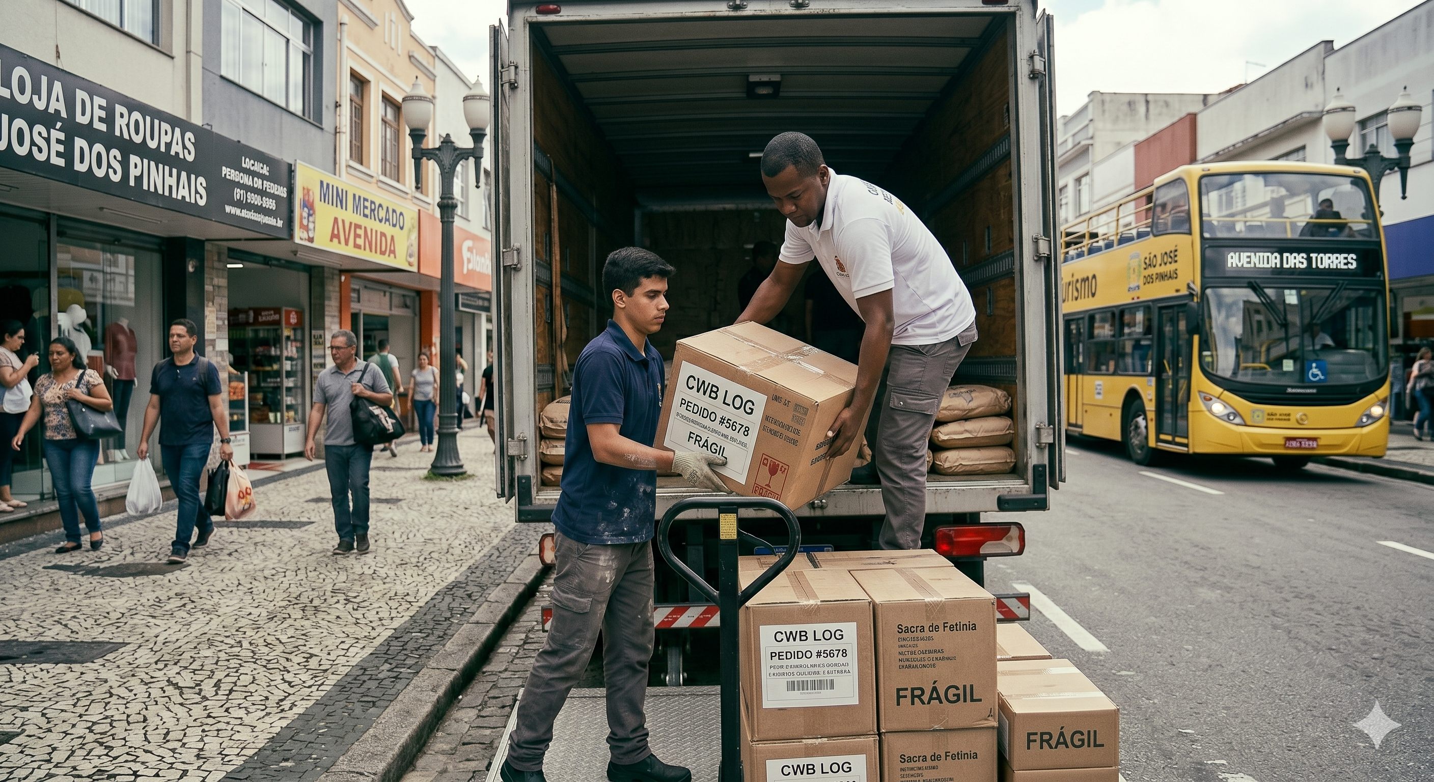 Apoio de descarga para transportadoras